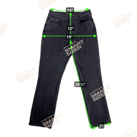 Revolve GRLFRND The Karolina High Rise Straight Crop Jean Washed Black Size 28 - Picture 5 of 15